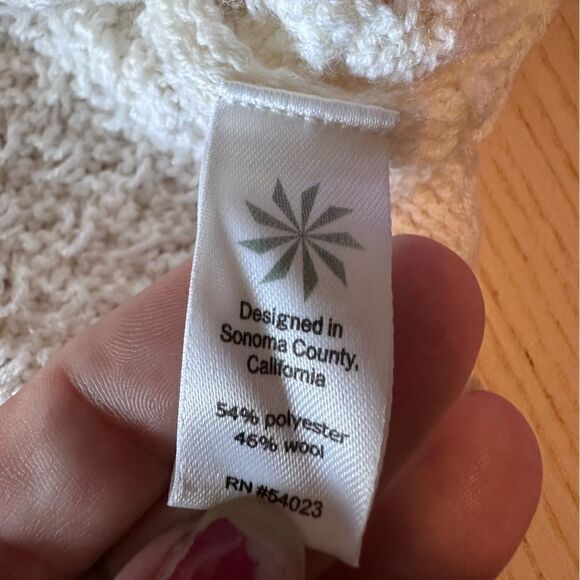 Athleta Honeycomb Texture Merino Blend Tunic Sweater in Ivory - Size S - Picture 3 of 8